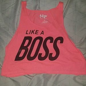 Like a boss crop tank